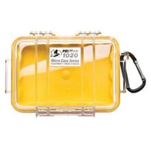 PELICAN 1020 CASE W/LINER -WI-YELLOW CLEAR