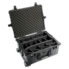 PELICAN 1610 CASE WITH PADDED DIV/ SET BLK
