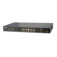 Planet 16-Port 10/100TX 802.3at High Power POE + 2-Port Gigabit TP/SFP Combo Managed Ethernet S