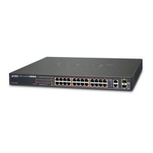 Planet 24-Port 10/100TX 802.3at High Power POE + 2-Port Gigabit TP/SFP Combo Managed Ethernet S