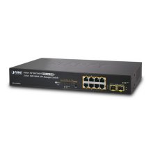 Planet IPv4/IPv6, 8-Port Managed 802.3at POE+ Gigabit Ethernet Switch + 2-Port 100/1000X SFP (1