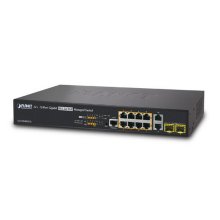 Planet IPv4/IPv6 L2+/L4 Managed 8-Port 802.3at High Power PoE Gigabit Ethernet Switch + 2-Port10