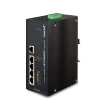 Planet IP30 5-Port Gigabit Switch with 4-Port 802.3AT POE+ (-40 to 75 C)