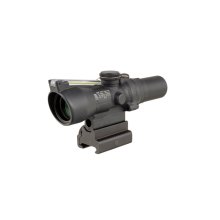 TRIJICON - 1.5x24 Compact ACOG Scope, Dual Illuminated Amber 8 MOA Triangle Reticle w/ M16 Carry