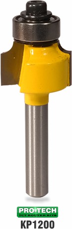 Corner ound or round-over router bit sample