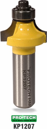 Corner round or round-over router bit sample