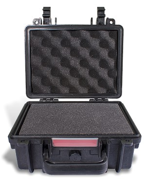 HARD CASE 225X185X115MM OD WITH FOAM BLACK WATER & DUST PROOF (19208)