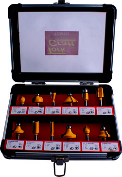 12 Piece router bit set