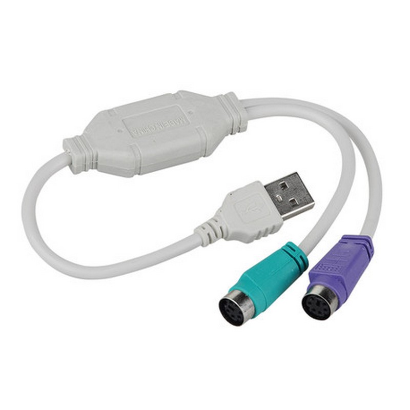 USB to 2 x PS2 Keyboard and Mouse Cable format [CAB